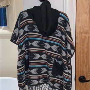 Turtleneck poncho